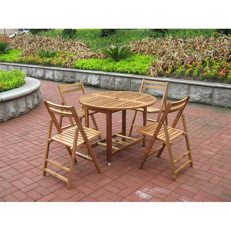 Bbq Innovations Round Folding Table  - Wood BB3580564